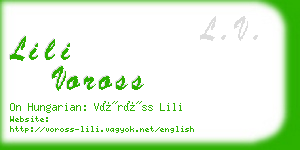 lili voross business card